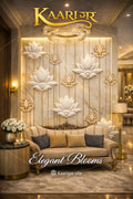 Golden Lotus Elegance Wall Feature
