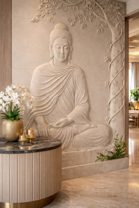 Tranquil Buddha Meditation Mural