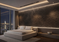 Midnight Mandala Luxe Bedroom Feature Wall