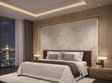 Whispering Meadow Floral Headboard Panel