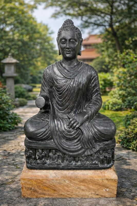 Seated Buddha – Black Stone Zen