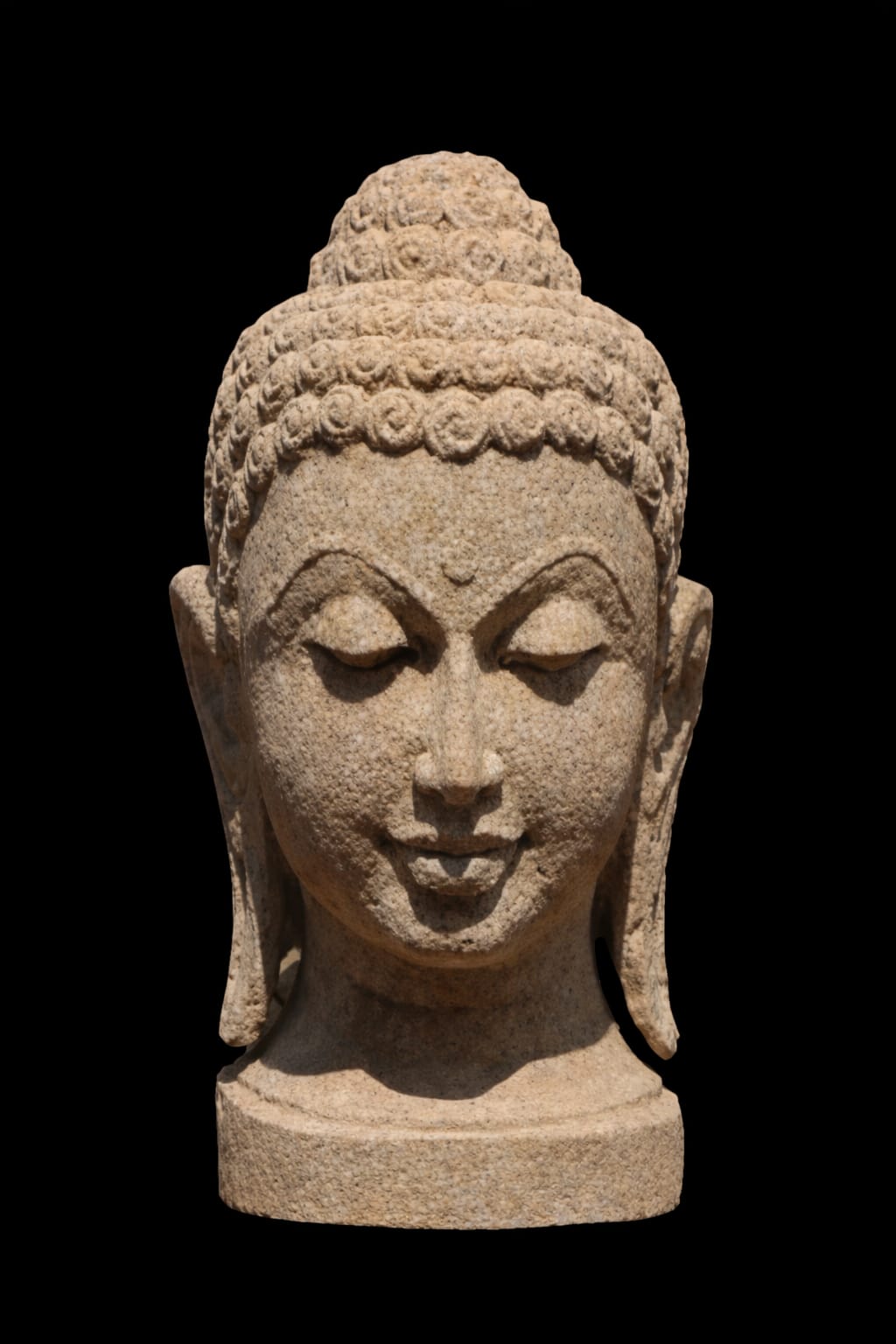 Sandstone Buddha Head – Timeless Calm