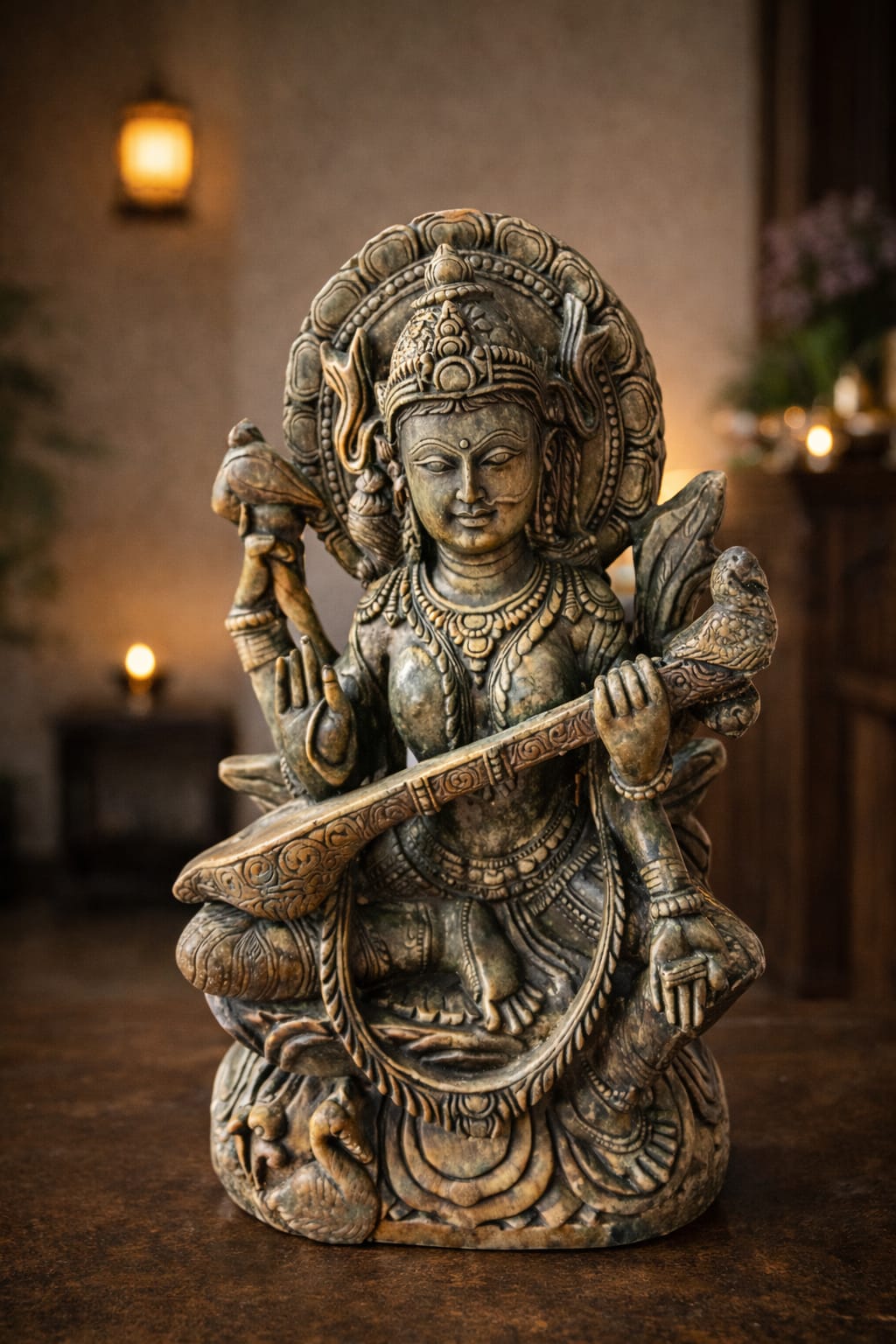 Saraswati – Emerald Stone Grace