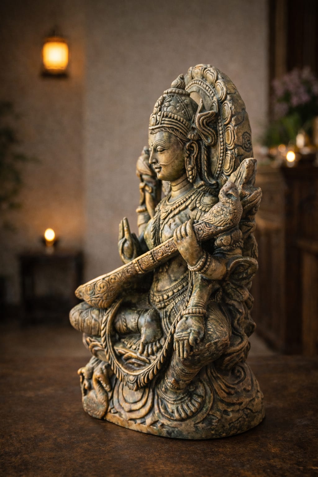 Saraswati – Emerald Stone Grace