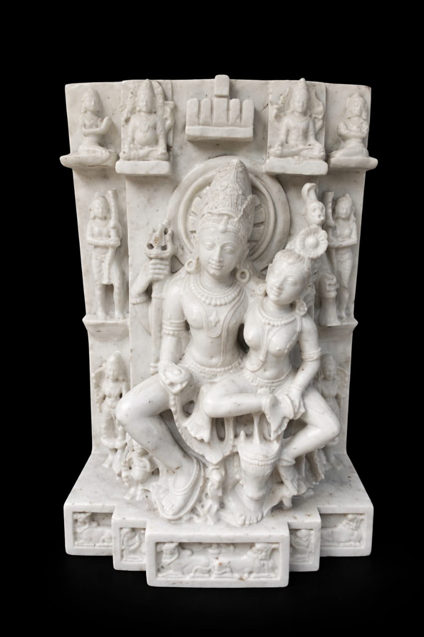 Shiv–Parvati – Marble Harmony
