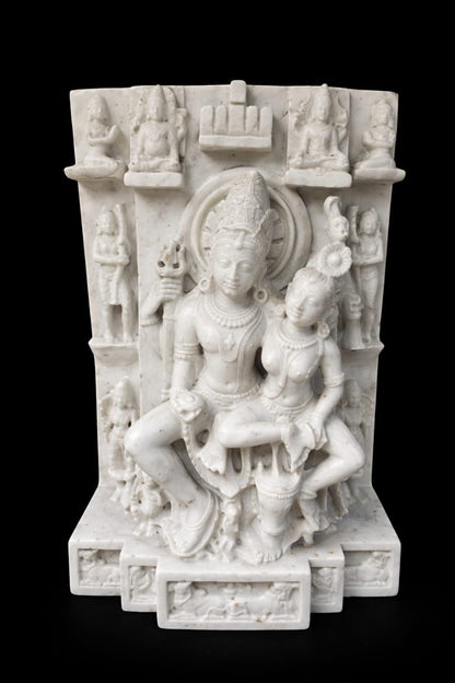 Shiv–Parvati – Marble Harmony