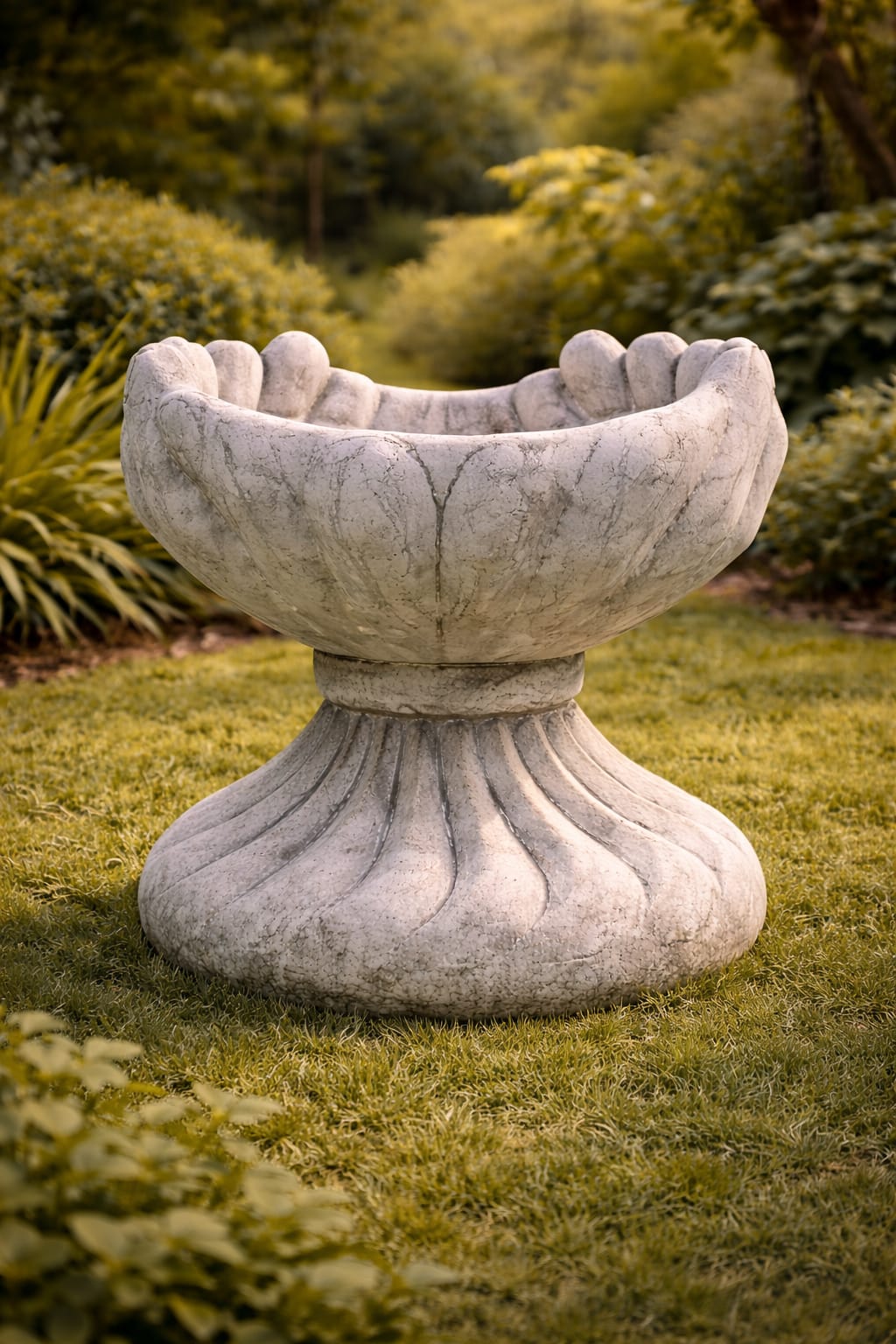 Cupped Palm Bird Bath – Nature’s Offering