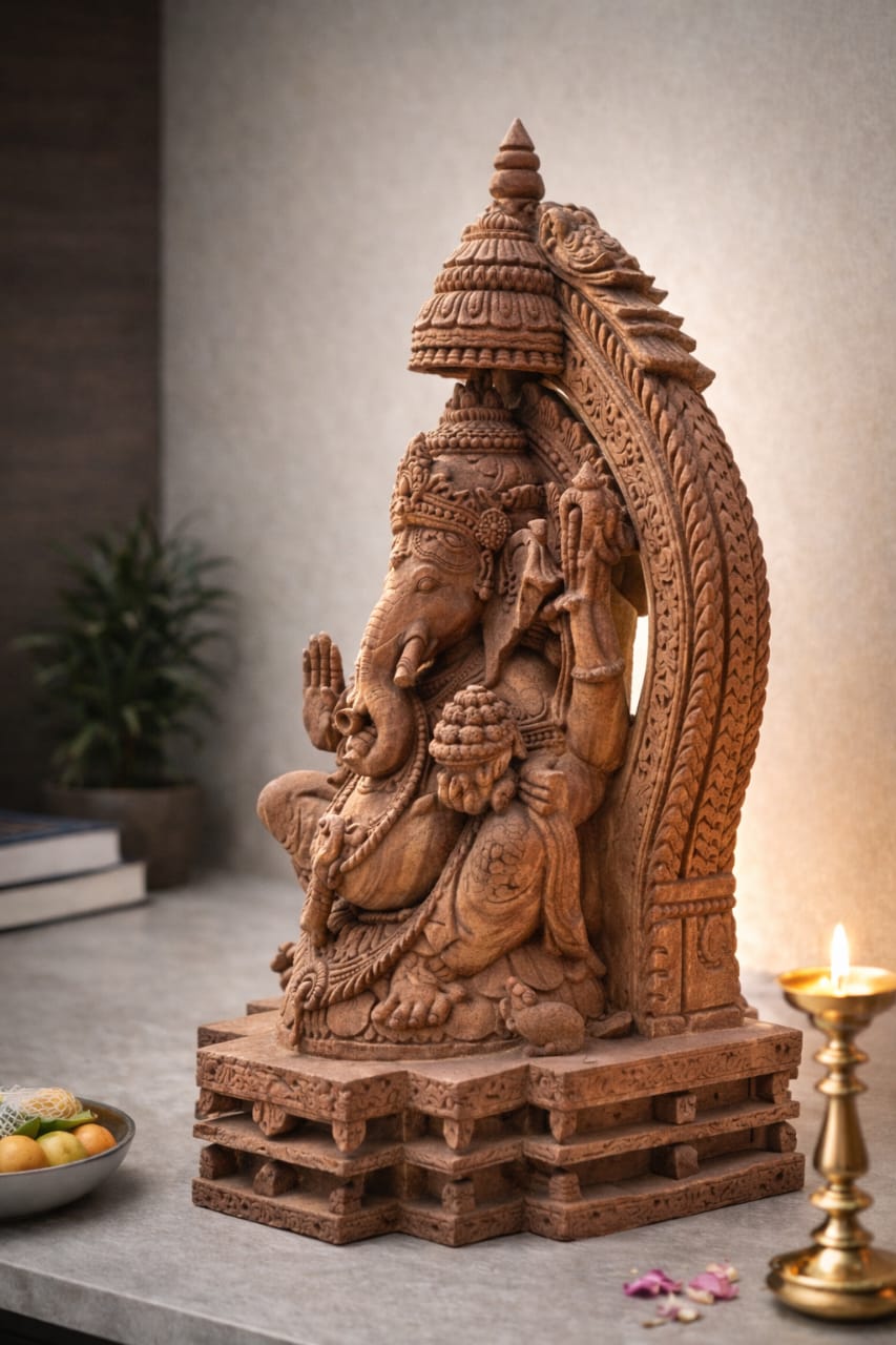 Sandstone Ganesh – Sacred Strength