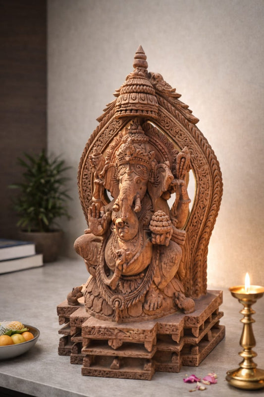 Sandstone Ganesh – Sacred Strength