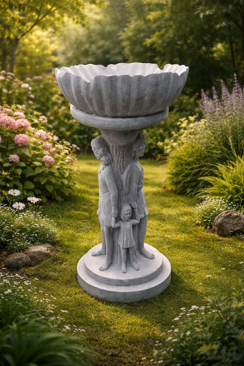 Garden Bird Bath – Classic Stone
