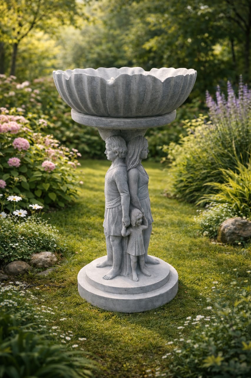 Garden Bird Bath – Classic Stone